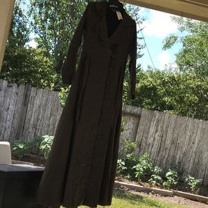 100% cotton fully lined maxi dress with elbow sleeves. Made in India. NWOT